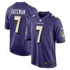 Baltimore Ravens Rashod Bateman Nike Purple NFL Game Jersey