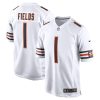 Chicago Bears Justin Fields Nike White NFL Game Jersey