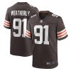 Cleveland Browns Stephen Weatherly Nike Brown NFL Game Jersey