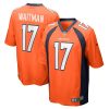 Denver Broncos Corliss Waitman Nike Orange NFL Game Jersey