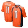 Denver Broncos Josh Johnson Nike Orange NFL Game Jersey