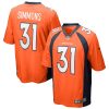 Denver Broncos Justin Simmons Nike Orange NFL Game Jersey