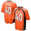 Denver Broncos Justin Strnad Nike Orange NFL Game Jersey