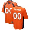 Denver Broncos Nike Orange Custom NFL Game Jersey