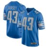Detroit Lions Khalil Dorsey Nike Blue Home NFL Game Jersey