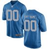 Detroit Lions Nike Blue Throwback Custom NFL Game Jersey