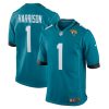 Jacksonville Jaguars Anton Harrison Nike Teal NFL Game Jersey