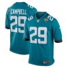 Jacksonville Jaguars Tevaughn Campbell Nike Teal Home NFL Game Jersey
