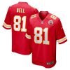 Kansas City Chiefs Blake Bell Nike Red NFL Game Jersey