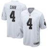 Las Vegas Raiders Derek Carr Nike White NFL Game Jersey