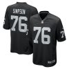 Las Vegas Raiders John Simpson Nike Black NFL Game Jersey