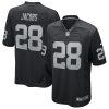 Las Vegas Raiders Josh Jacobs Nike Black NFL Game Jersey