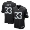 Las Vegas Raiders Roderic Teamer Nike Black NFL Game Jersey