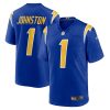 Los Angeles Chargers Quentin Johnston Nike Royal Alternate NFL Game Jersey