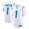Los Angeles Chargers Quentin Johnston Nike White Away NFL Game Jersey