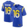 Los Angeles Rams Bryce Perkins Nike Royal NFL Game Jersey
