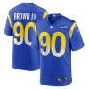 Los Angeles Rams Earnest Brown IV Nike Royal NFL Game Jersey