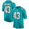 Miami Dolphins Andrew Van Ginkel Nike Aqua NFL Game Jersey