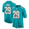 Miami Dolphins Brandon Jones Nike Aqua NFL Game Jersey
