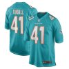 Miami Dolphins Channing Tindall Nike Aqua NFL Game Jersey