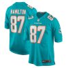 Miami Dolphins DaeSean Hamilton Nike Aqua NFL Game Jersey