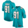 Miami Dolphins Emmanuel Ogbah Nike Aqua NFL Game Jersey