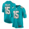 Miami Dolphins Jaelan Phillips Nike Aqua NFL Game Jersey