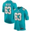 Miami Dolphins Michael Deiter Nike Aqua NFL Game Jersey
