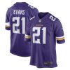 Minnesota Vikings Akayleb Evans Nike Purple NFL Game Jersey