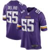 Minnesota Vikings Jack Del Rio Nike Purple Retired NFL Game Jersey