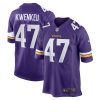 Minnesota Vikings William Kwenkeu Nike Purple NFL Game Jersey