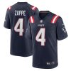 New England Patriots Bailey Zappe Nike Navy NFL Game Jersey