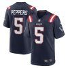 New England Patriots Jabrill Peppers Nike Navy NFL Game Jersey