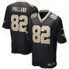 New Orleans Saints Bob Pollard Nike Black NFL Game Jersey