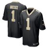 New Orleans Saints Bryan Bresee Nike Black NFL Game Jersey