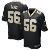 New Orleans Saints Demario Davis Nike Black NFL Game Jersey