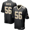 New Orleans Saints Demario Davis Nike Black NFL Game Jersey
