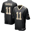 New Orleans Saints Deonte Harris Nike Black NFL Game Jersey