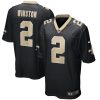 New Orleans Saints Jameis Winston Nike Black NFL Game Jersey
