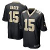 New Orleans Saints Kawaan Baker Nike Black NFL Game Jersey