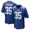 New York Giants Leonard Johnson Nike Royal NFL Game Jersey