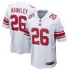 New York Giants Saquon Barkley Nike White NFL Game Jersey