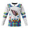 NFL Arizona Cardinals Custom Name Number Autism Awareness Sweatshirt