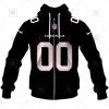 NFL Arizona Cardinals Custom Name Number Black Alternate Jersey Zip Up Hoodie