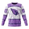 NFL Arizona Cardinals Custom Name Number Fight Cancer Sweatshirt