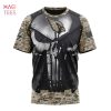 NFL Arizona Cardinals Custom Name Number Punisher Skull Camo T-Shirt