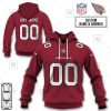 NFL Arizona Cardinals Custom Name Number Red Home Jersey Pullover Hoodie
