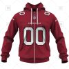 NFL Arizona Cardinals Custom Name Number Red Home Jersey Zip Up Hoodie