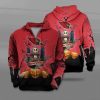 NFL Arizona Cardinals Jack Skellington Zip Up Hoodie