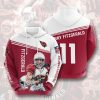 NFL Arizona Cardinals Larry Fitzgerald Red White Pullover Hoodie